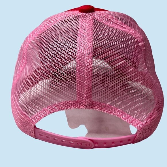 Mr Cool Hat Cap Adult Red Pink Adjustable‎ One Size Dad Trucker Mesh Mens - Picture 4 of 8
